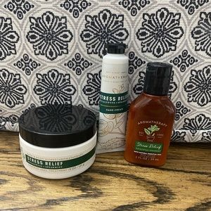 Bath & Body Works Aromatherapy Stress Relief Ecalyptus Spearmint Set of 3